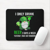 Saint Patrick Day Ik Drink slechts 3 dagen per wee Muismat (Met muis)