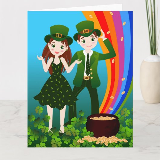 Saint Patrick Day Kinder Party Kaart (Voorkant)