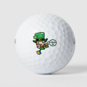 Saint Patrick-Day stripfiguur Leprechaun Golfballen (Voorkant)