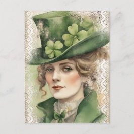 Saint Patrick Day vrouw Briefkaart