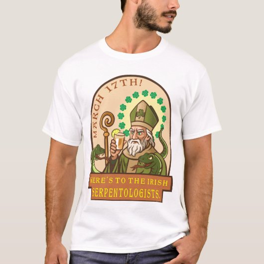 Saint Patrick en de slangen T-shirt (Voorkant)