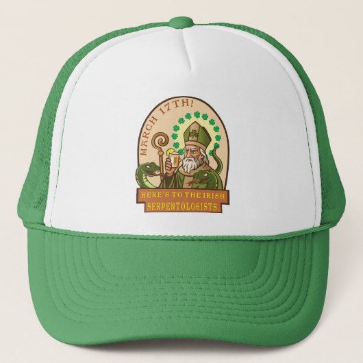 Saint Patrick en de slangen Trucker Pet (Voorkant)