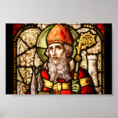 Saint Patrick  Glas in lood Afbeelding Poster (Voorkant)