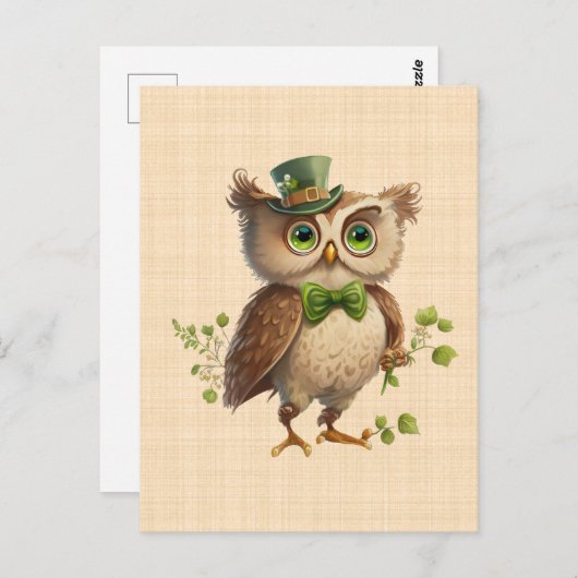 Saint Patrick - Groene hoed Briefkaart (Voorkant / Achterkant)