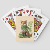 Saint Patrick - Happy en schattige vos Pokerkaarten (Achterkant)