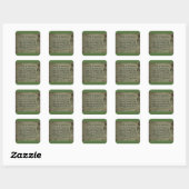 Saint Patrick Historic Quote Vierkante Sticker (Vel)