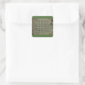 Saint Patrick Historic Quote Vierkante Sticker (Tas)