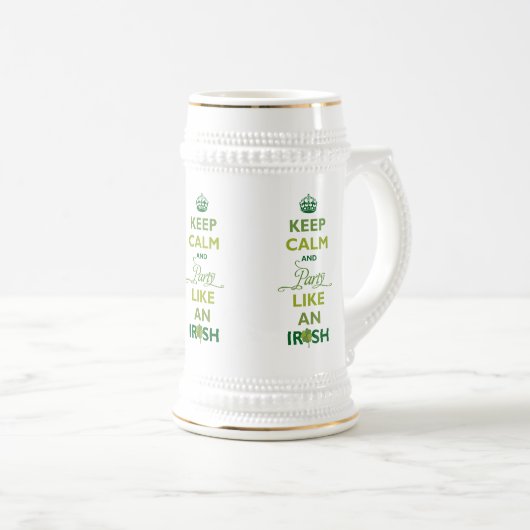 SAINT PATRICK houdt kalm en feest als een Iers Bierpul (Voorkant rechts)