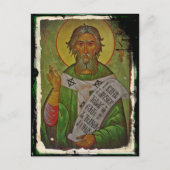 Saint Patrick Icon on Green Briefkaart (Voorkant)
