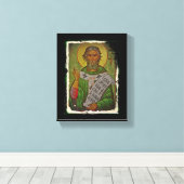 Saint Patrick Icon on Green Canvas Afdruk (Insitu (Houten vloer))