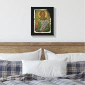 Saint Patrick Icon on Green Canvas Afdruk (Insitu (Slaapkamer))
