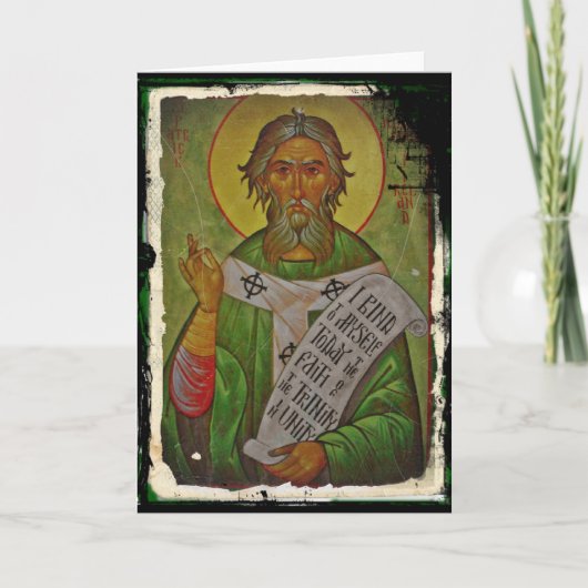 Saint Patrick Icon on Green Kaart (Voorkant)