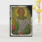 Saint Patrick Icon on Green Kaart (Gele Bloem)