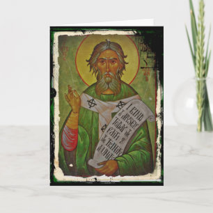Saint Patrick Icon on Green Kaart
