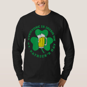 Saint Patrick Iedereen is de Ierse Shamrock Green T-shirt