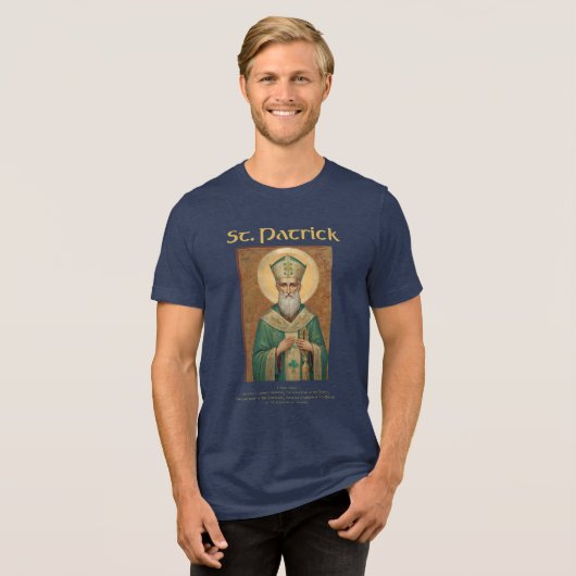  Saint Patrick Iers rooms-katholiek Tri-Blend Shirt (Voorkant volledig)
