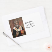 Saint Patrick met de hand verheven Rechthoekige Sticker (Envelop)
