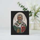 Saint Patrick met Heilige Schrift Briefkaart (Staand voorkant)