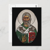 Saint Patrick met Heilige Schrift Briefkaart (Voorkant / Achterkant)