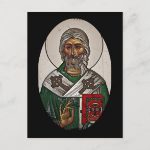 Saint Patrick met Heilige Schrift Briefkaart