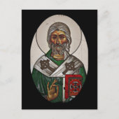 Saint Patrick met Heilige Schrift Briefkaart (Voorkant)