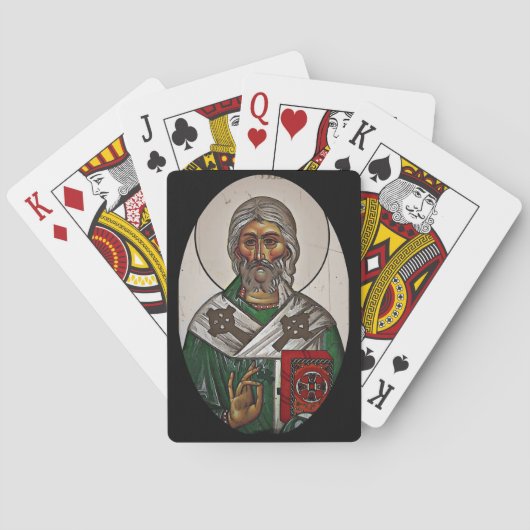 Saint Patrick met Heilige Schrift Pokerkaarten (Achterkant)