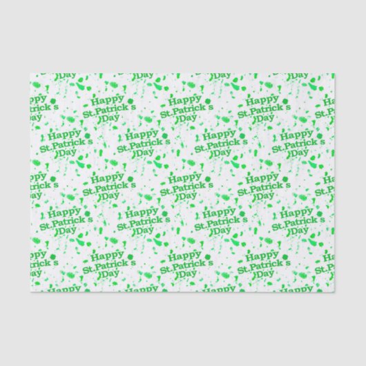 Saint Patrick Motif Pattern Tissuepapier (Voorkant)