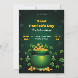 Saint Patrick’s Day Celebration Party Invitation Kaart