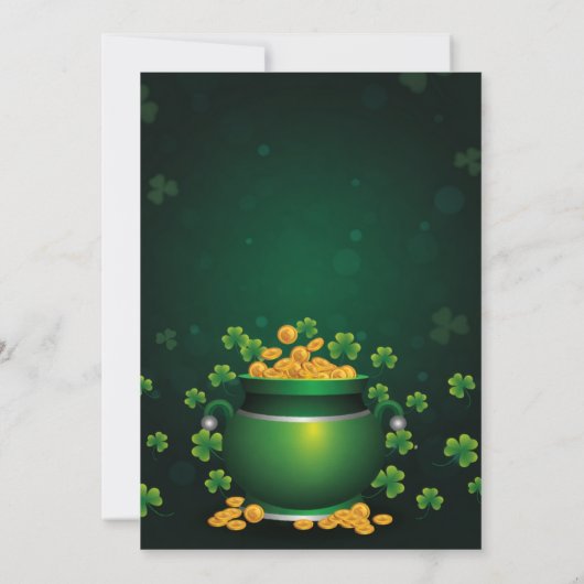 Saint Patrick’s Day Celebration Party Invitation Kaart (Achterkant)