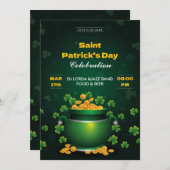 Saint Patrick’s Day Celebration Party Invitation Kaart (Voorkant / Achterkant)