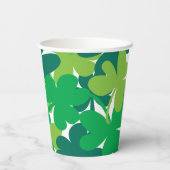 Saint Patrick’s Day Green Shamrock Paper Cups Papieren Bekers (Achterkant)