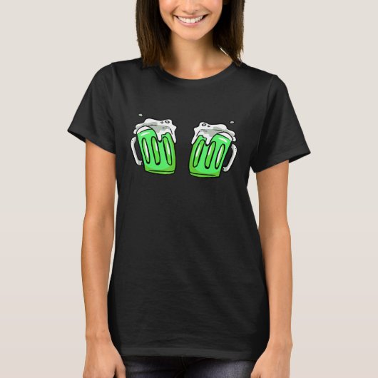 Saint Patrick S Day Happy Graphic Beer Drink Gr T-shirt (Voorkant)