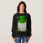 Saint Patrick S Day Irish Golf Pet Shamrock Sport Trui (Voorkant volledig)