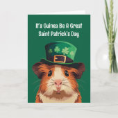 Saint Patrick’s Day Schattige cavia Aankondiging (Voorkant)