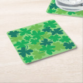 Saint Patrick’s Day Shamrock Clovers Paper Coaster Kartonnen Onderzetters (Schuin)