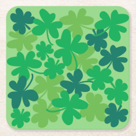 Saint Patrick’s Day Shamrock Clovers Paper Coaster Kartonnen Onderzetters