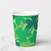 Saint Patrick’s Day Shamrock Green Paper cups Papieren Bekers (Achterkant)