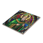 Saint Patrick St Patricks Day Glas in lood Tegeltje (Zijkant)