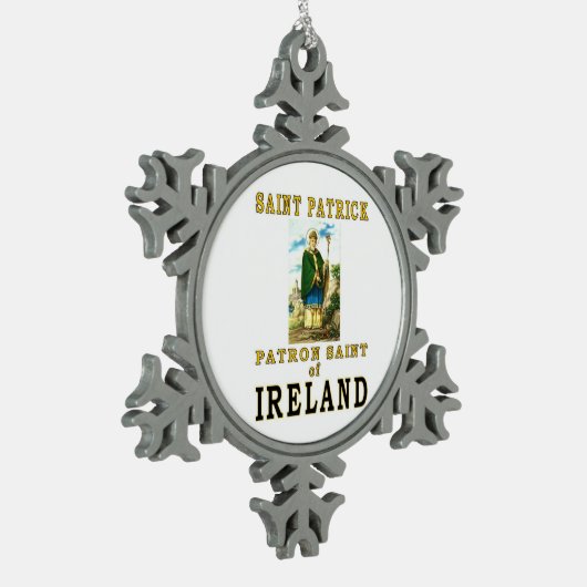 SAINT PATRICK TIN SNEEUWVLOK ORNAMENT (Links)