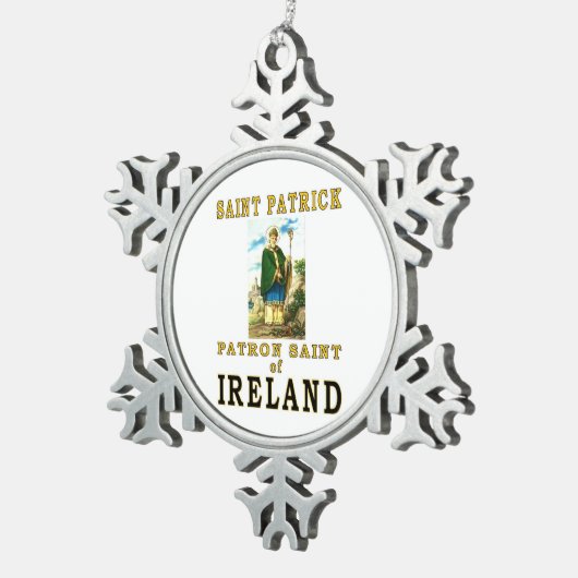 SAINT PATRICK TIN SNEEUWVLOK ORNAMENT (Rechts)