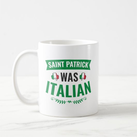 Saint Patrick was de Italiaanse St Patricks Day Koffiemok (Links)