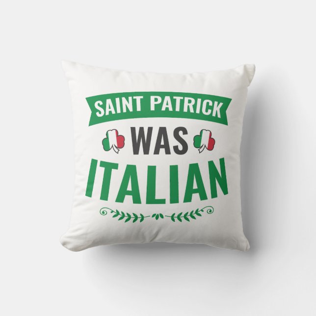 Saint Patrick was de Italiaanse St Patricks Day Kussen (Voorkant)