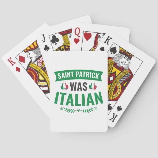 Saint Patrick was de Italiaanse St Patricks Day Pokerkaarten (Achterkant)