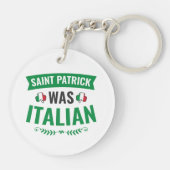 Saint Patrick was de Italiaanse St Patricks Day Sleutelhanger (Achterkant)
