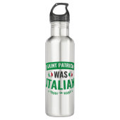 Saint Patrick was de Italiaanse St Patricks Day Waterfles (Voorkant)