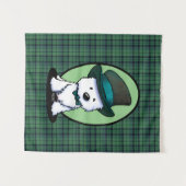 Saint Patrick Westie KiniArt Wandkleed (Voorkant (horizontaal))