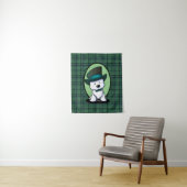 Saint Patrick Westie KiniArt Wandkleed (In situ)