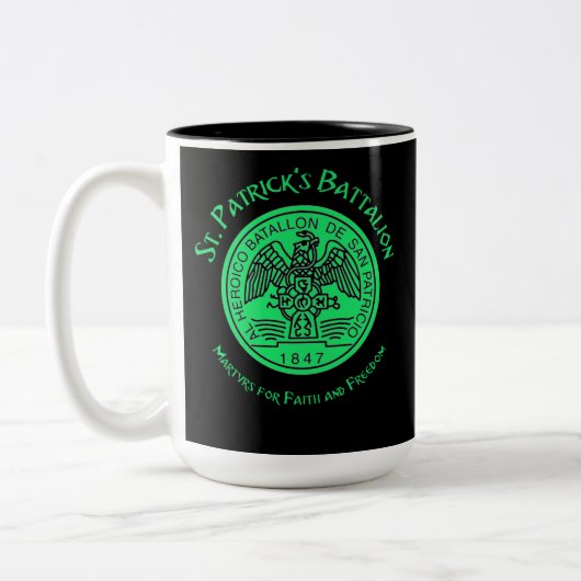 Saint Patrick's batalion San Patricios, katholiek Tweekleurige Koffiemok (Links)