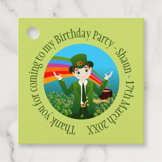 Saint Patrick's Birthday Boy Dank je Bedankjes Labels (Voorkant)