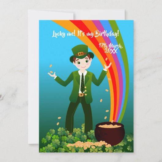 Saint Patrick's Birthday Boy Dank je Kaart (Voorkant)